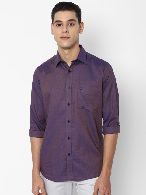 

Allen Solly Men Purple Slim Fit Opaque Casual Shirt