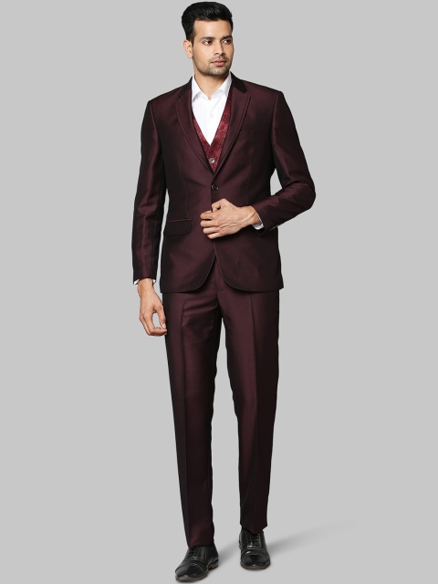 

Raymond Men Maroon 3-Piece Formal Suit