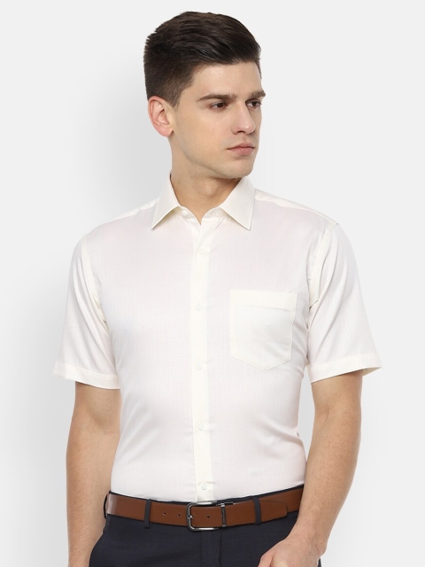

Van Heusen Men Cream-Coloured Opaque Formal Shirt