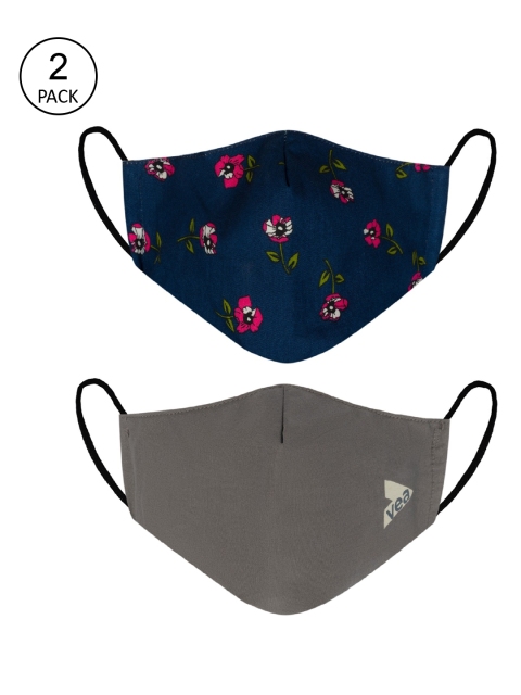 

VEA Unisex Blue & Grey 2-Pack 5 Layered Filtration Face Mask