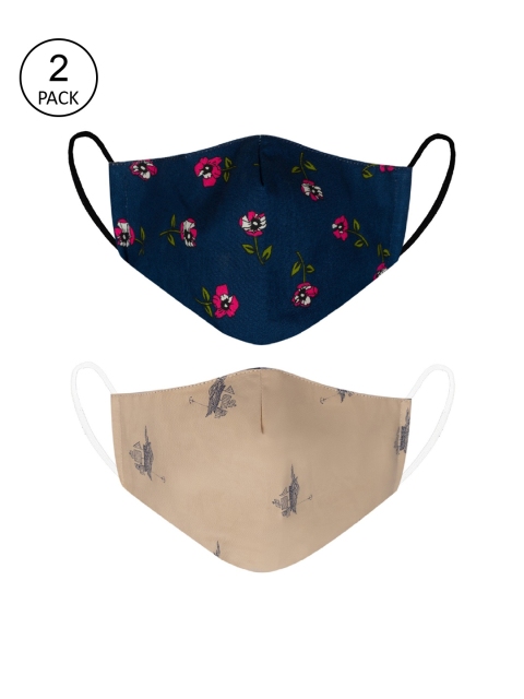 

VEA Unisex Blue & Khaki 2-Pack 5 Layered Filtration Face Mask