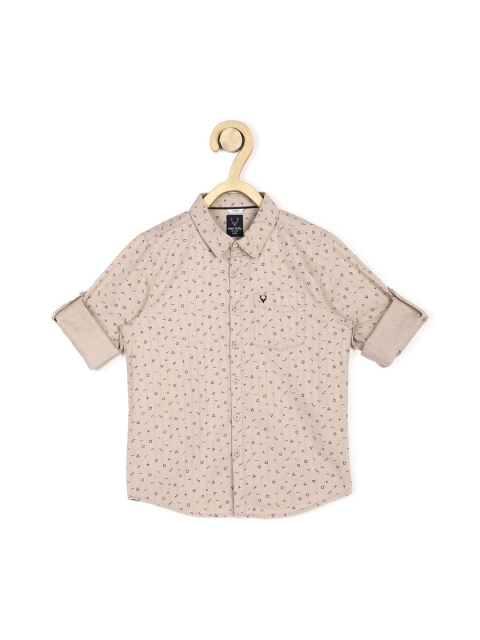 

Allen Solly Junior Boys Khaki Slim Fit Opaque Printed Casual Shirt