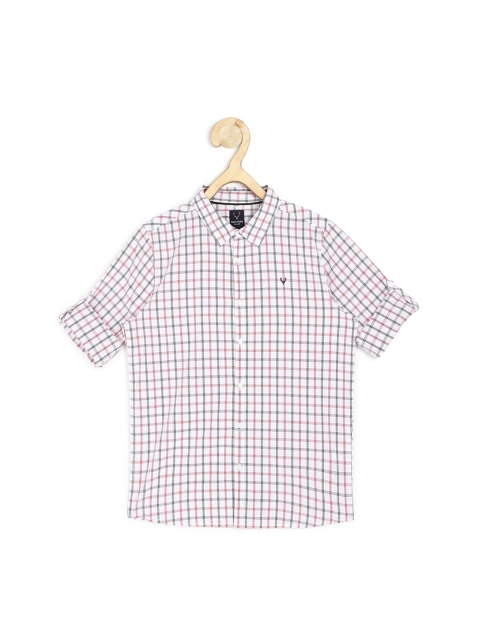 

Allen Solly Junior Boys White Slim Fit Opaque Checked Casual Shirt