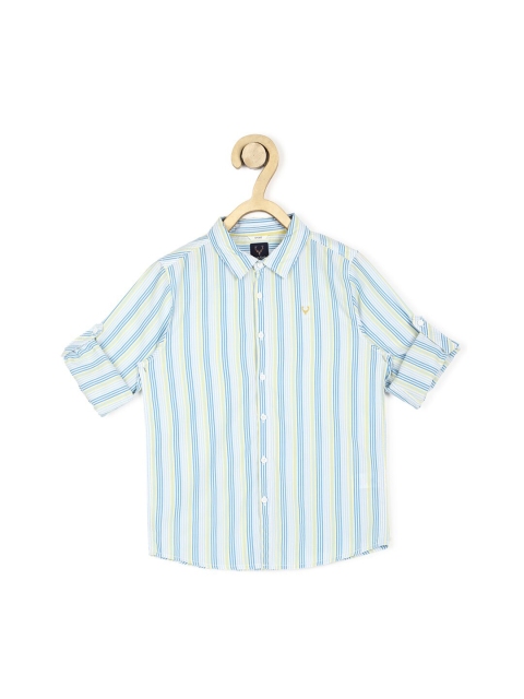 

Allen Solly Junior Boys Blue Slim Fit Striped Casual Shirt