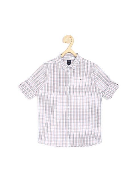 

Allen Solly Junior Boys White Slim Fit Cotton Checked Casual Shirt