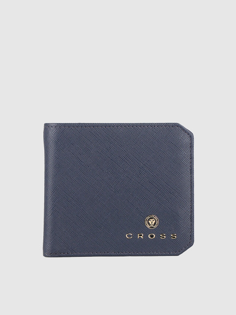 

Cross Men Navy Blue Textured Leather Two Fold Wallet