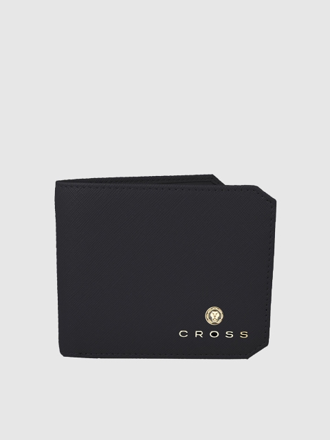 

Cross Men Black Textured Leather Two Fold Wallet