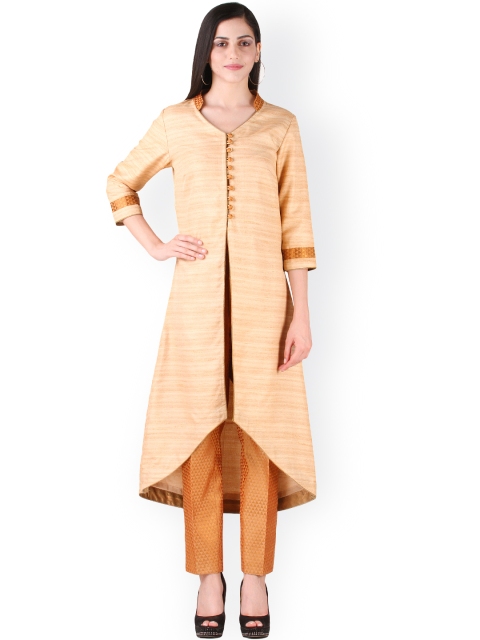 

studio rasa Women Beige Solid A-Line Kurta