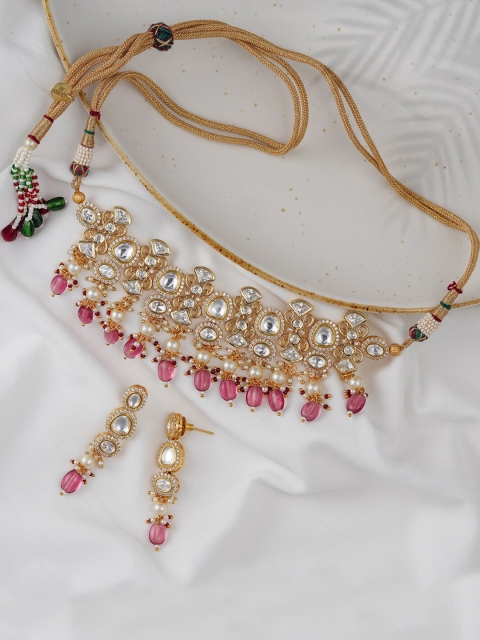 

Queen Be White & Red Brass Necklace