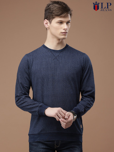 

Louis Philippe Jeans Navy Printed Sweatshirt, Blue