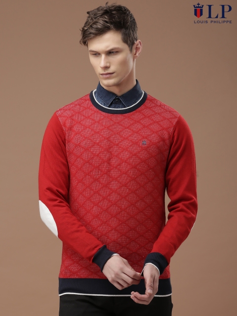 

Louis Philippe Sport Men Red Sweater