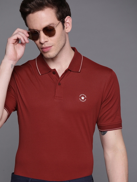 

Louis Philippe Men Red Polo Collar T-shirt