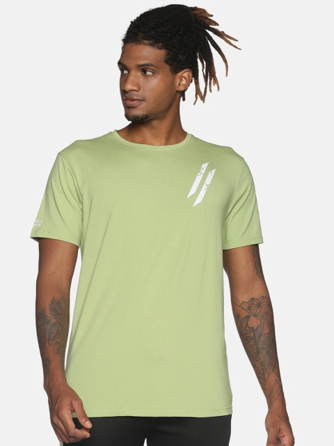 

ATTIITUDE Men Green Printed Pure Cotton T-shirt