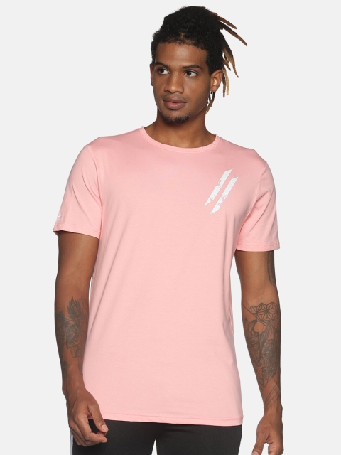 

ATTIITUDE Men Rose Typography Printed V-Neck Applique T-shirt