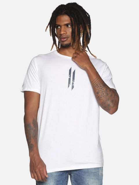 

ATTIITUDE Men White Printd T-shirt