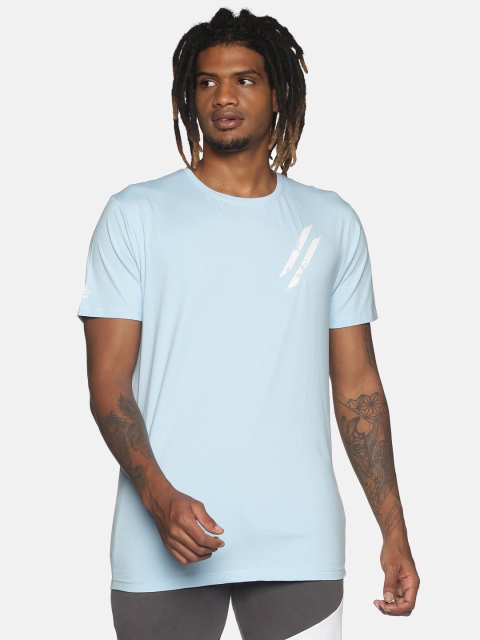 

ATTIITUDE Men Blue Printed Cotton T-shirt
