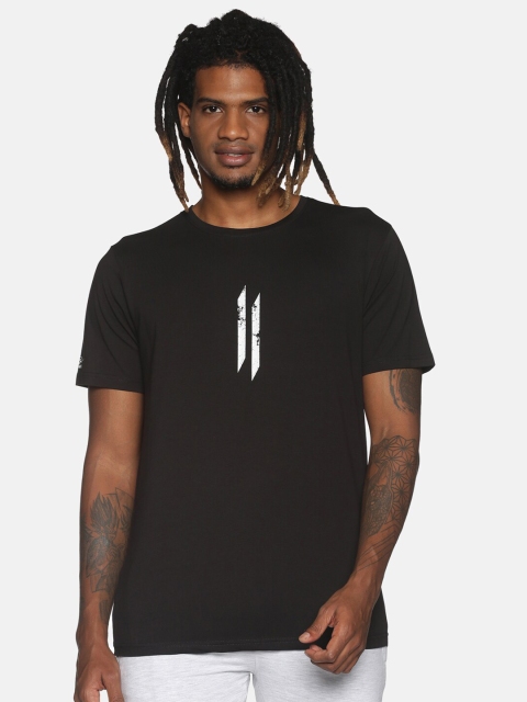 

ATTIITUDE Men Black Printed Cotton T-shirt