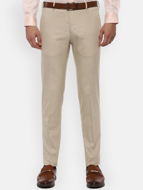 

Van Heusen Men Beige Slim Fit Solid Formal Trousers
