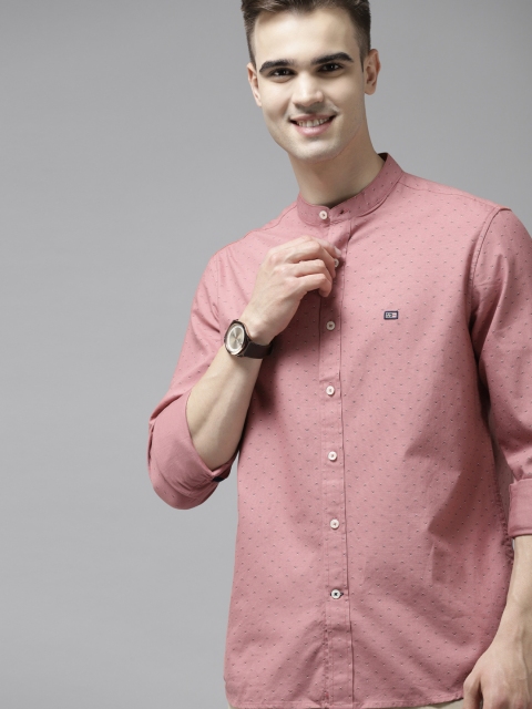 

Arrow Men Pink Pure Cotton Slim Fit Printed Casual Shirt