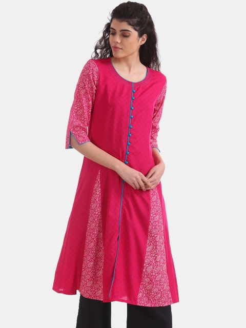 

Anahi Women Pink Ethnic Motifs Thread Work Kurta