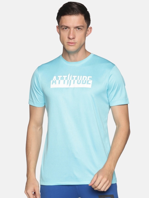 

ATTIITUDE Men Blue Typography Printed T-shirt