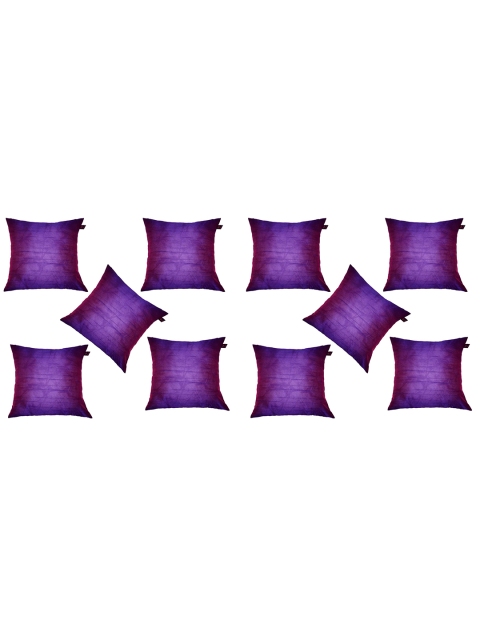 

Lushomes Purple Set of 10 Square Cushion Covers