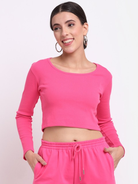 

THE UKKIYO LIFE Fuchsia Regular Crop Top
