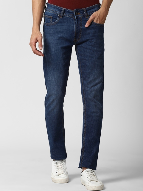 

Peter England Casuals Men Navy Blue Tapered Fit Light Fade Jeans