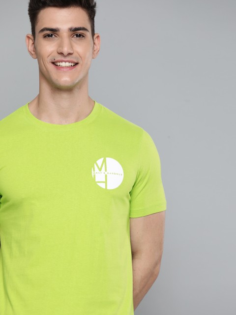 

Mast & Harbour Men Green Pure Cotton Printed T-shirt