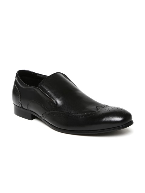 

Tresmode Men Black Formal Slip-On Shoes