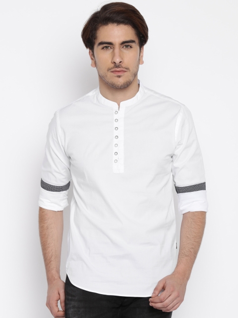 

Flying Machine Men White Slim Fit Casual Shirt