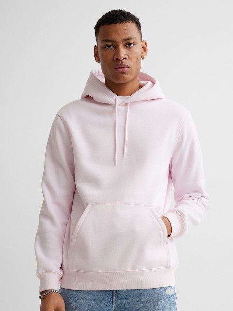 

H&M Men Pink Relaxed Fit Hoodie