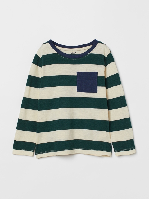 

H&M Boys Green Pocket-Detail Jersey Top