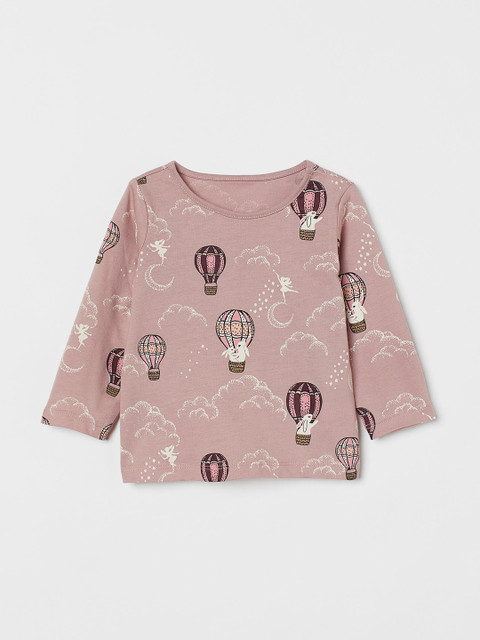 

H&M Girls Pink Printed Jersey Top