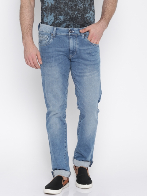 

Flying Machine Men Blue Prince Fit Mid-Rise Jeans