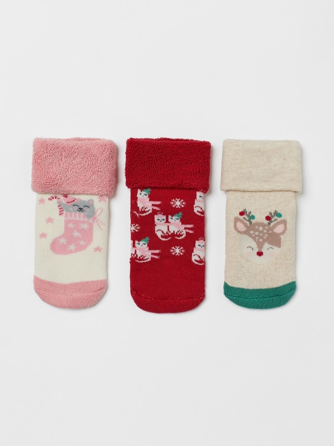 

H&M Girls 3-Pack Terry Socks, Pink