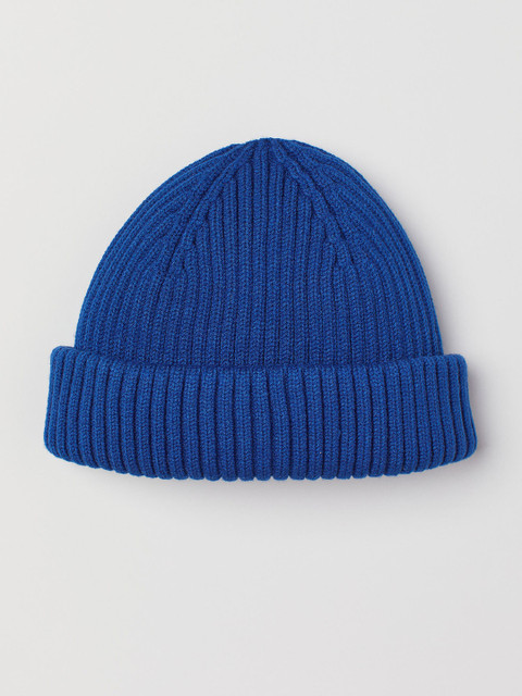 

H&M Women Blue Rib-Knit Hat