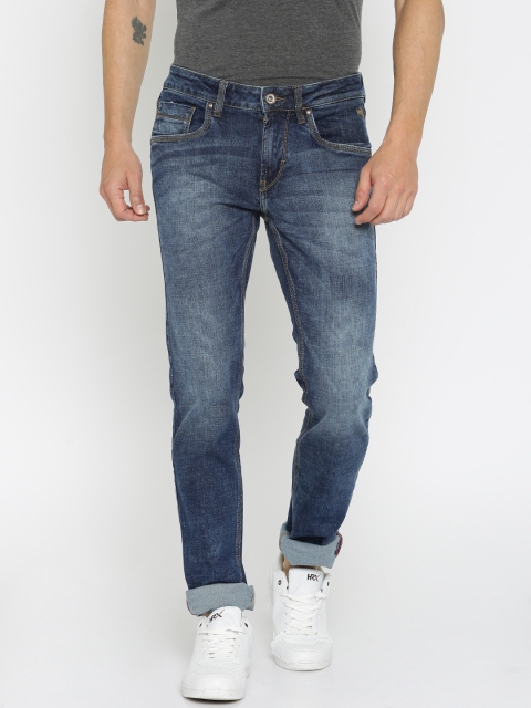 

Flying Machine Men Blue Michael Fit Mid-Rise Clean Look Jeans