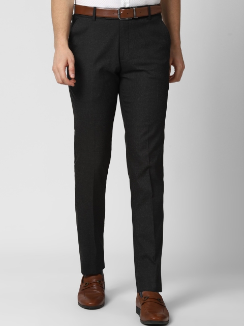 

Peter England Men Black Slim Fit Formal Trousers
