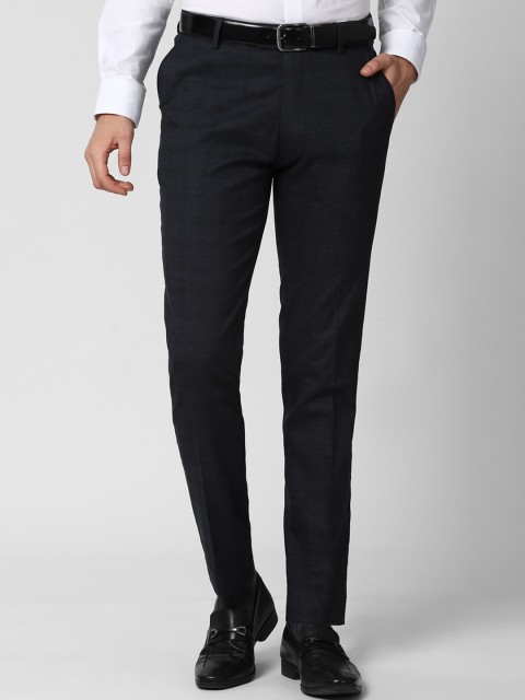 

Peter England Men Black Slim Fit Formal Trousers