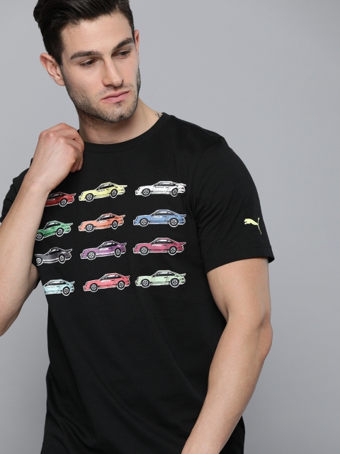 

PUMA Motorsport Men Black Printed Porsche Legacy Statement Pure Cotton T-shirt