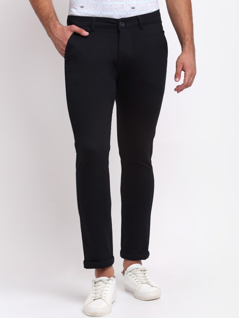 

Rodamo Men Navy Blue Slim Fit Chinos Trousers