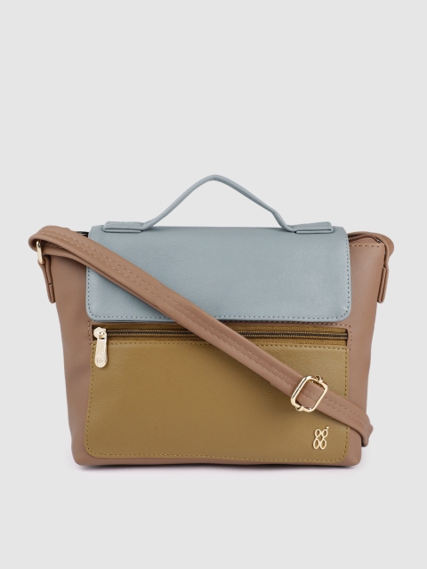 

Baggit Blue & Beige Colourblocked LXE WRENCH E ASHLYN Structured Satchel