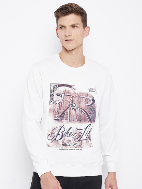 

Adobe Men White Printed Sweatshirt