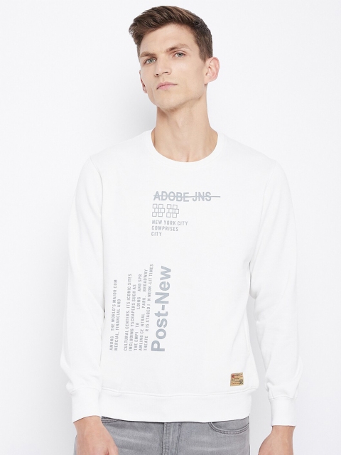 

Adobe Men White Printed Sweatshirt
