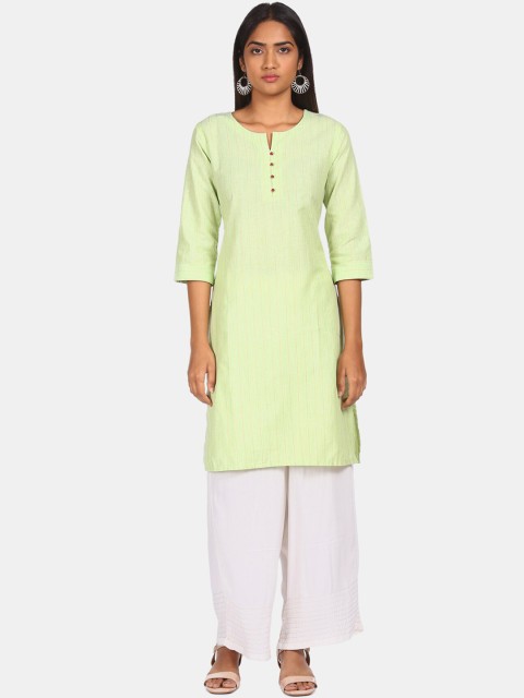 

Karigari Women Green Thread Work Kurta