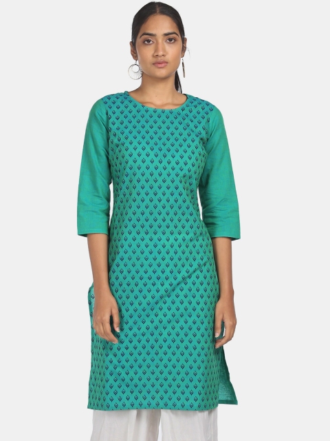 

Karigari Women Green Ethnic Motifs Kurta