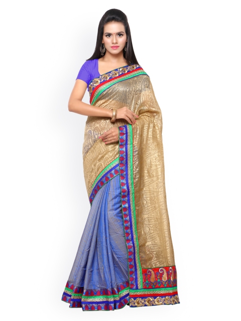 

Touch Trends Multicoloured Art Silk & Raw Silk Embellished Saree, Multi