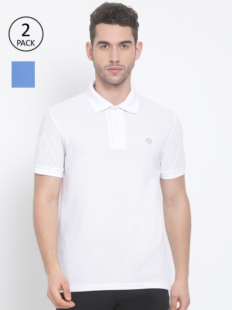 

LUX NITRO Men Pack Of 2 Pure Cotton T-shirts, White