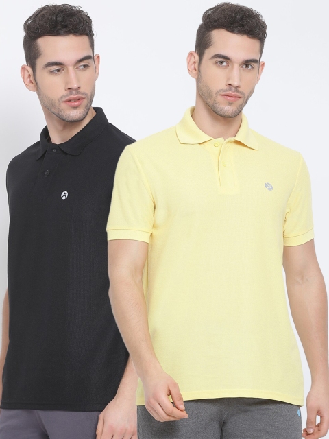 

LUX NITRO Men Lime Green 2 Polo Collar Pockets T-shirt
